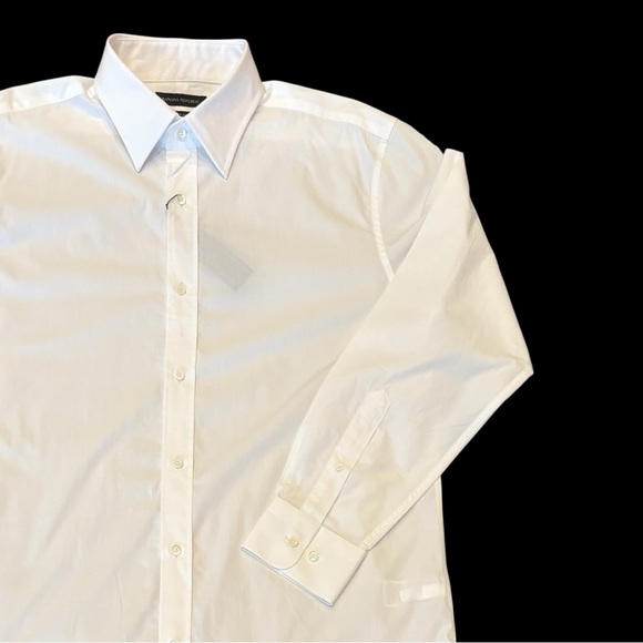 Banana Republic NWT Tailored Slim Fit Poplin Dress Shirt White Button-Down Large - Picture 6 of 16